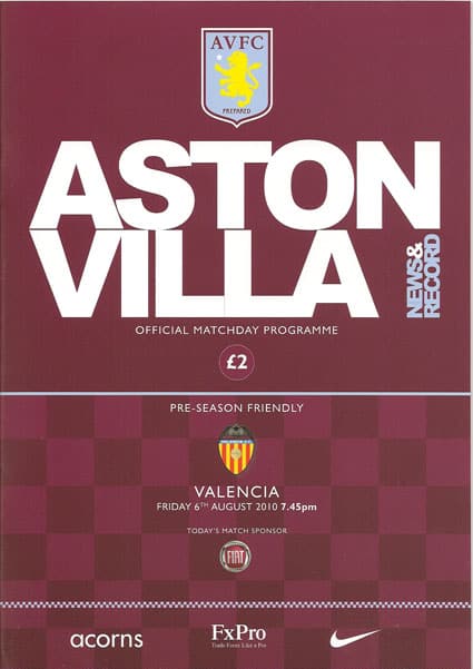 Aston Villa FC v Valencia CF